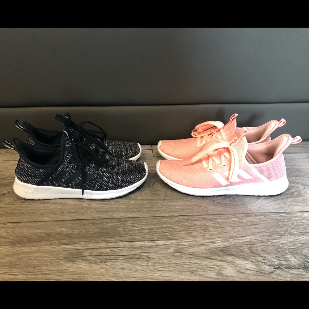 2 pair of Adidas Cloudfoam shoes